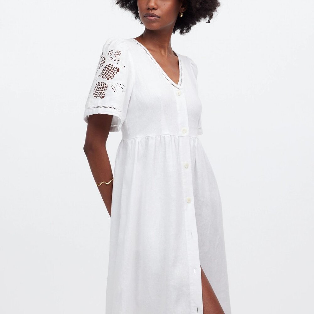 Madwell Cassie Button-Front Midi Dress, L